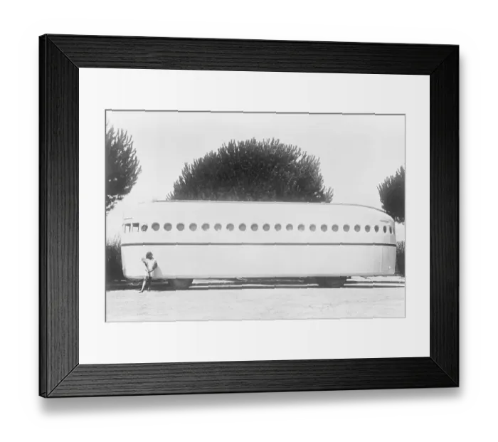 Framed Print : Streamlined Motor Home Framed Print : Streamlined Motor Home