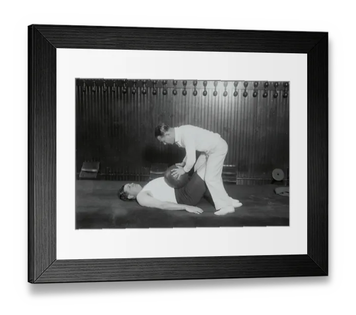 Framed Print : Babe Ruth with His Trainer Framed Print : Babe Ruth with His Trainer