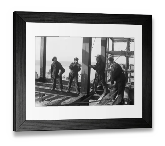 Framed Print : Indians Working On Medical Center Framed Print : Indians Working On Medical Center