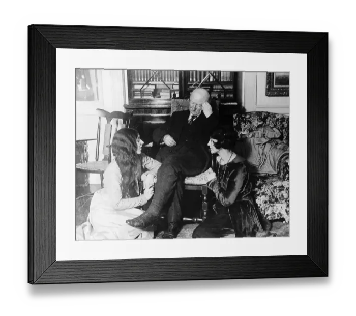 Framed Print : Actresses Sitting Next to Thomas Hardy Framed Print : Actresses Sitting Next to Thomas Hardy