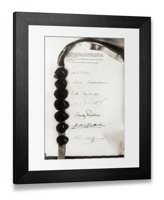 Framed Print : Signatures on Locarno Pact Framed Print : Signatures on Locarno Pact