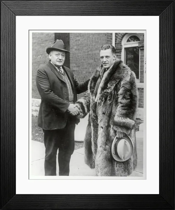 Framed Print : Football Player Red Grange and Father Lyle Framed Print : Football Player Red Grange and Father Lyle