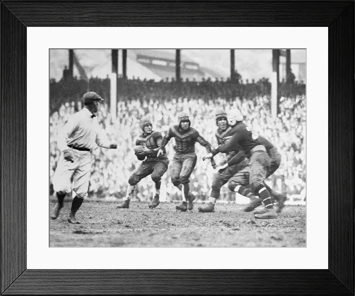 Framed Print : Red Grange Preparing to Pass During Football Game Framed Print : Red Grange Preparing to Pass During Football Game
