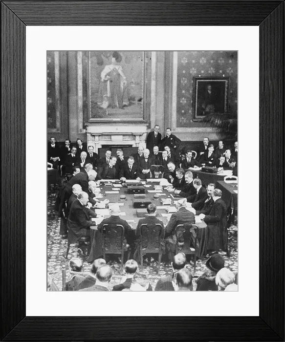 Framed Print : Chancellor Luther Signing Treaty Framed Print : Chancellor Luther Signing Treaty