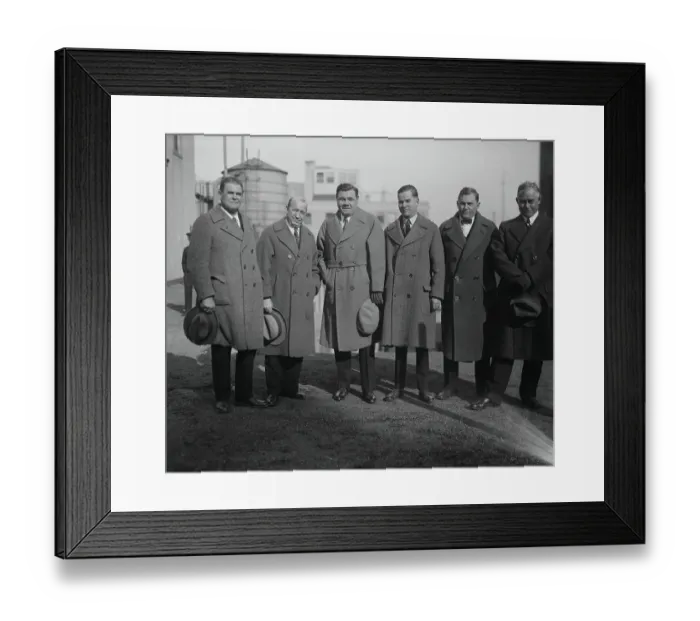 Framed Print : Babe Ruth with Other Sports Notables
