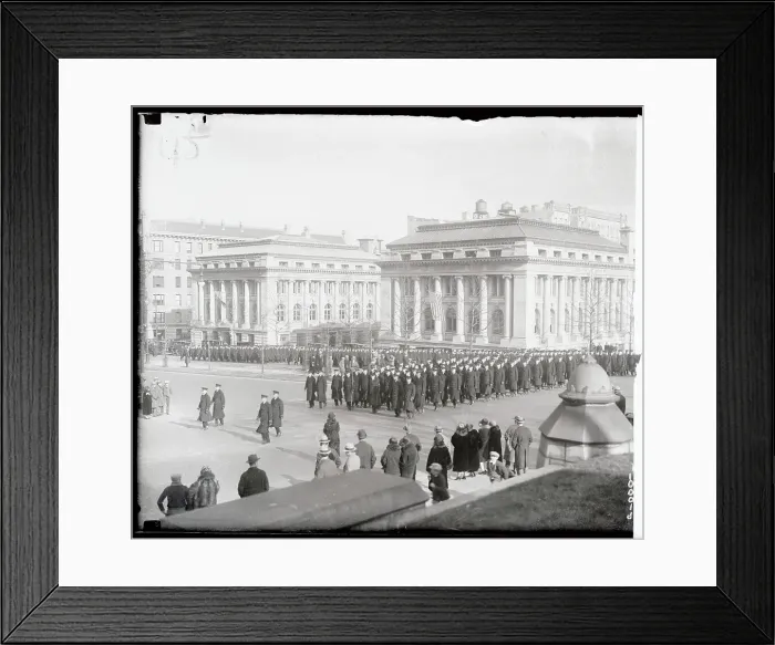 Framed Print : Naval Men in Formation Marching on Broadway Framed Print : Naval Men in Formation Marching on Broadway