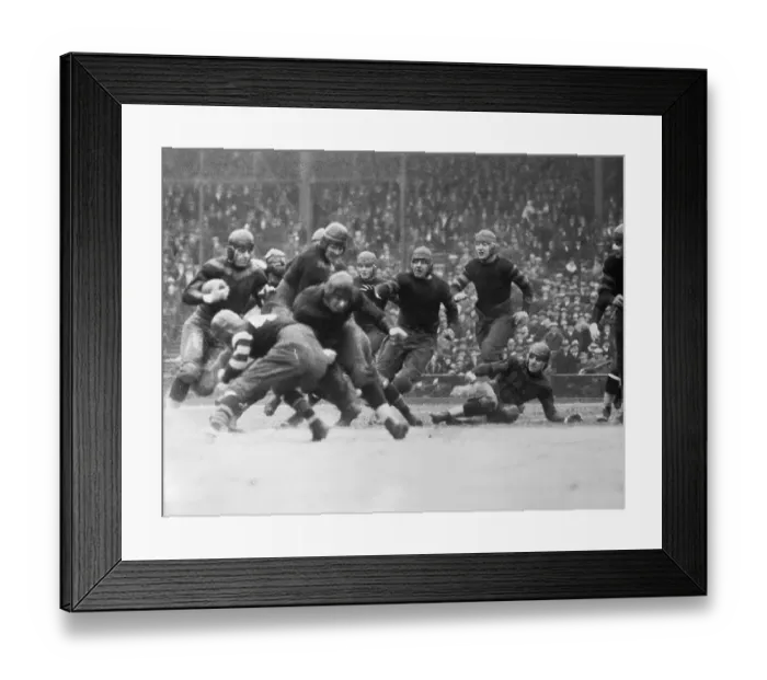Framed Print : Red Grange Breaking Through a Defensive Line Framed Print : Red Grange Breaking Through a Defensive Line