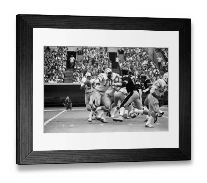 Framed Print : Football Players in Action on Baker Field Framed Print : Football Players in Action on Baker Field