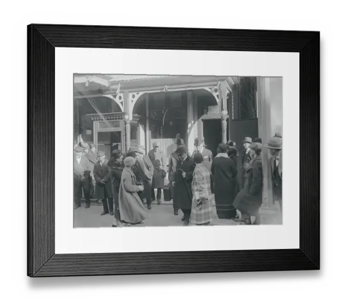 Framed Print : Crowd Outside Hotel of Leonard Kip Rhinelander Framed Print : Crowd Outside Hotel of Leonard Kip Rhinelander