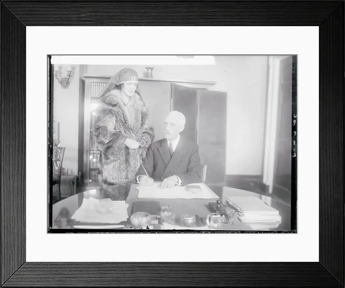 Framed Print : Andrew Mellon Signing a Document Framed Print : Andrew Mellon Signing a Document