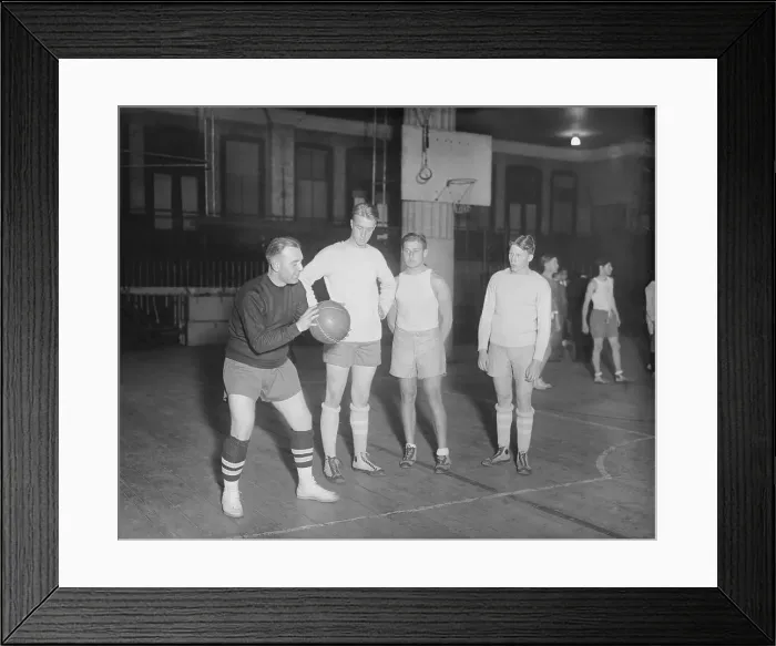 Framed Print : Dick Meenan Instructing Members of His Team Framed Print : Dick Meenan Instructing Members of His Team