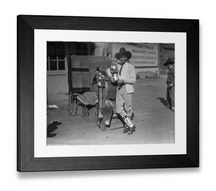 Framed Print : Yakima Canutt Posing in Cowboy Outfit Framed Print : Yakima Canutt Posing in Cowboy Outfit
