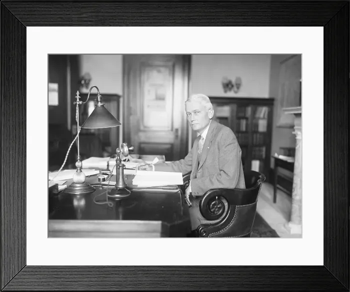 Framed Print : Senator Hiram Bingham in His Office