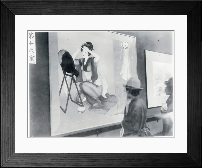 Framed Print : Woman Viewing Painting Framed Print : Woman Viewing Painting