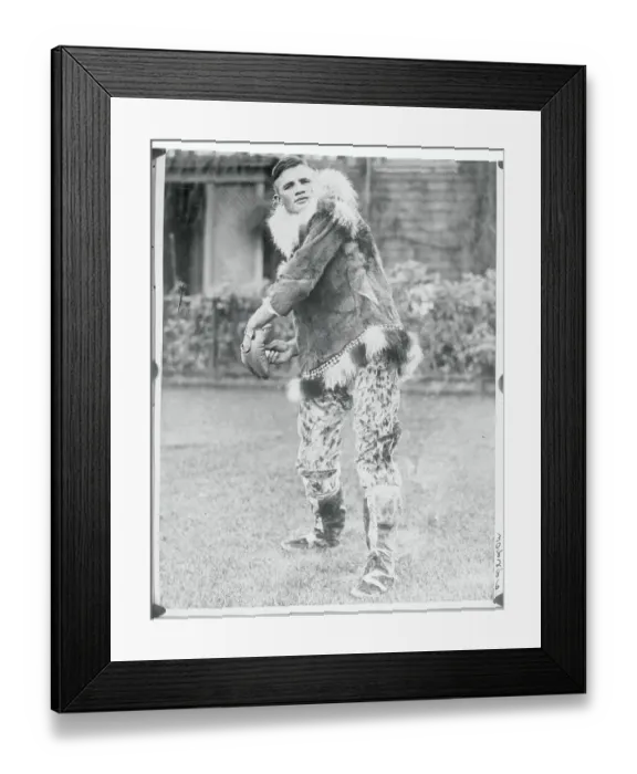 Framed Print : Steve Chekaluk Wearing Native Attire and in Pitching Stance Framed Print : Steve Chekaluk Wearing Native Attire and in Pitching Stance
