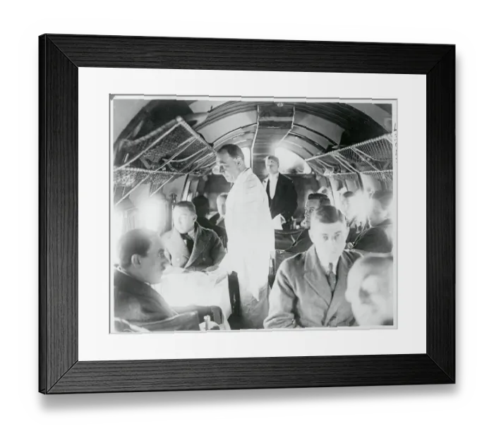 Framed Print : Interior View of Flying Restaurant