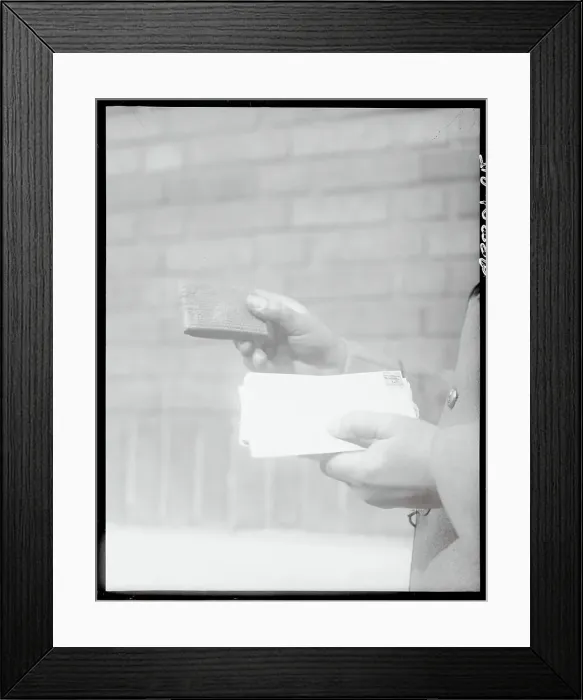 Framed Print : Hands Holding Letters for Examination Framed Print : Hands Holding Letters for Examination