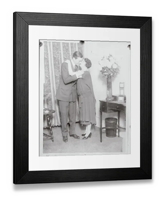 Framed Print : NYC Mayor Jimmy Walker Kissing Wife Framed Print : NYC Mayor Jimmy Walker Kissing Wife
