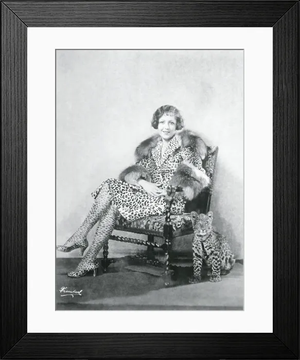 Framed Print : Lola Todd Wearing Leopard Print Street Wear Framed Print : Lola Todd Wearing Leopard Print Street Wear