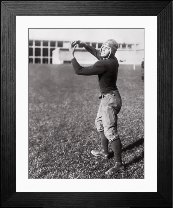 Framed Print : Bennie Oosterbaan, Michigan Quarter End, Posing on Field