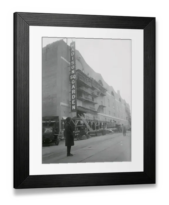 Framed Print : Tex Richard Watching Construction Framed Print : Tex Richard Watching Construction