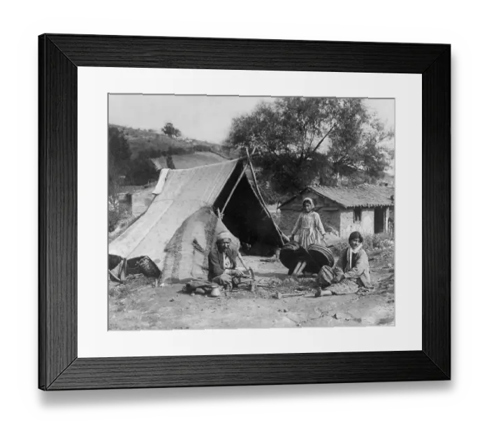 Framed Print : Turkish Gypsies Camping Framed Print : Turkish Gypsies Camping