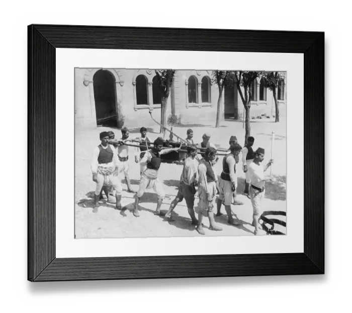 Framed Print : Men Carrying Fire Apparatus Framed Print : Men Carrying Fire Apparatus