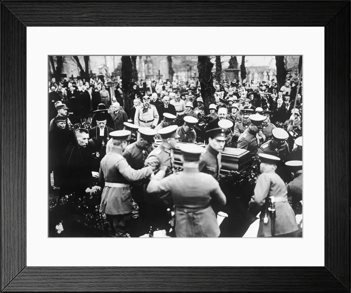 Framed Print : People Carrying the Casket of Manfred Von Richthofen Framed Print : People Carrying the Casket of Manfred Von Richthofen