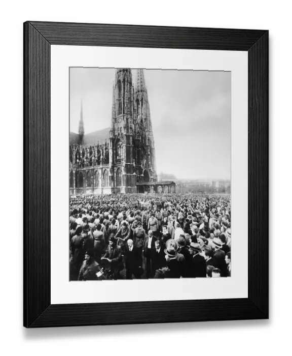 Framed Print : Demonstrating Against Annexation of Austria Framed Print : Demonstrating Against Annexation of Austria