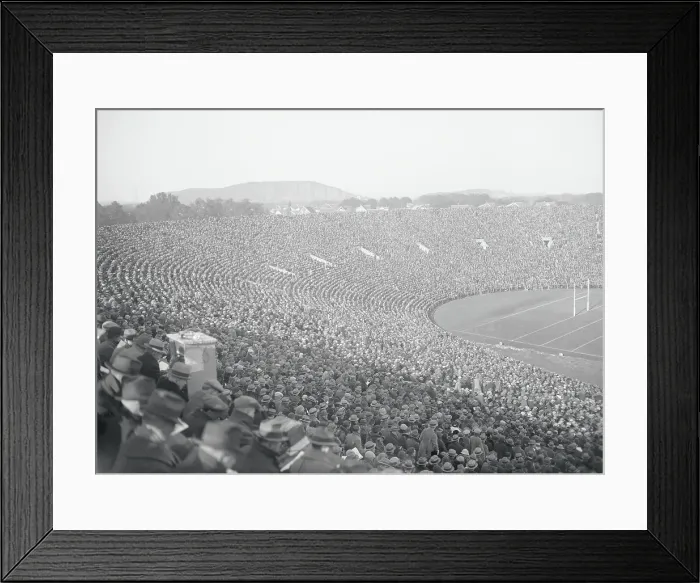 Framed Print : View of Crowd Attending Yale Bowl Framed Print : View of Crowd Attending Yale Bowl