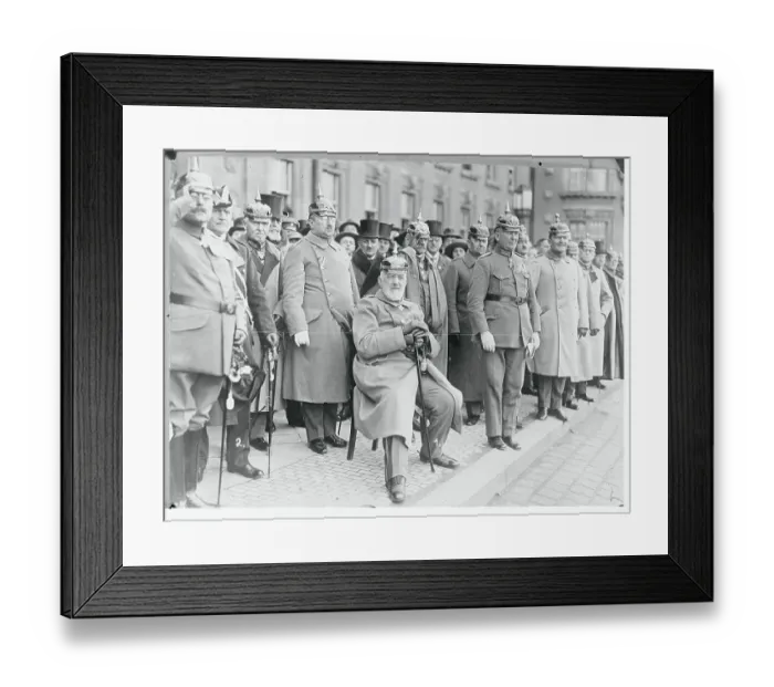 Framed Print : German General and Veterans Framed Print : German General and Veterans