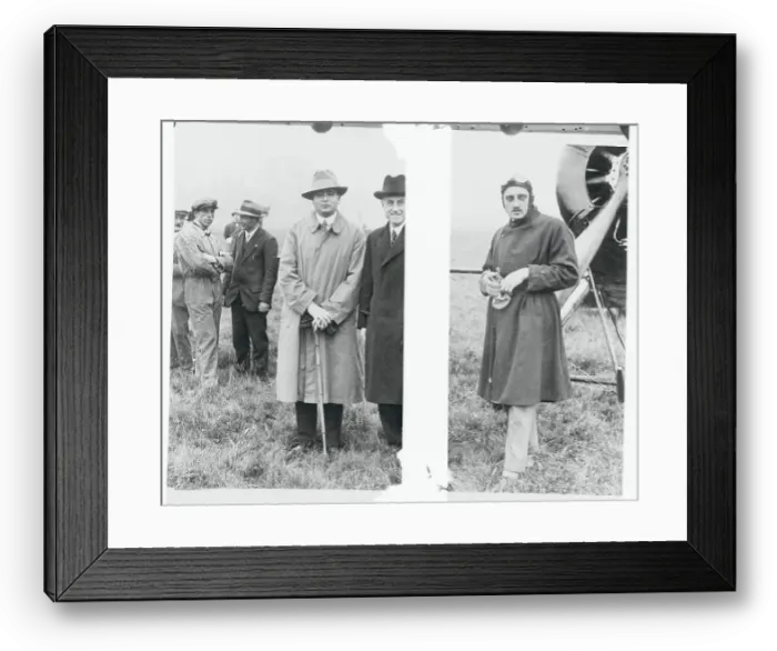Framed Print : Helicopter Inventor with Test Pilot Framed Print : Helicopter Inventor with Test Pilot