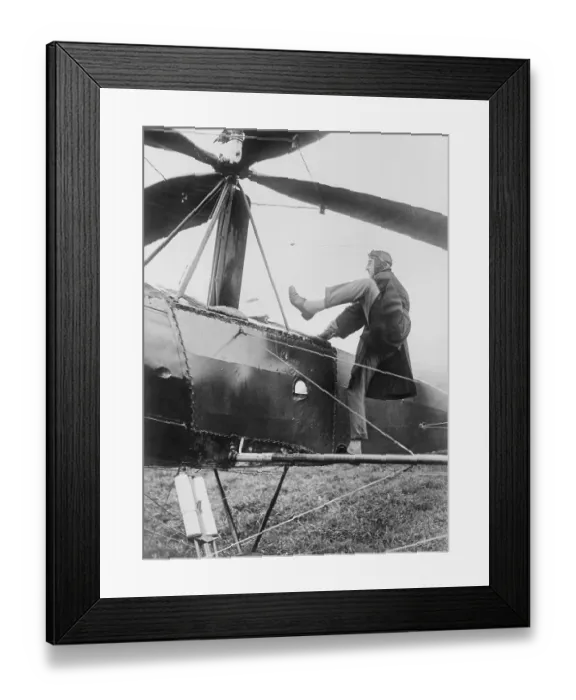 Framed Print : Test Pilot Entering Plane Framed Print : Test Pilot Entering Plane
