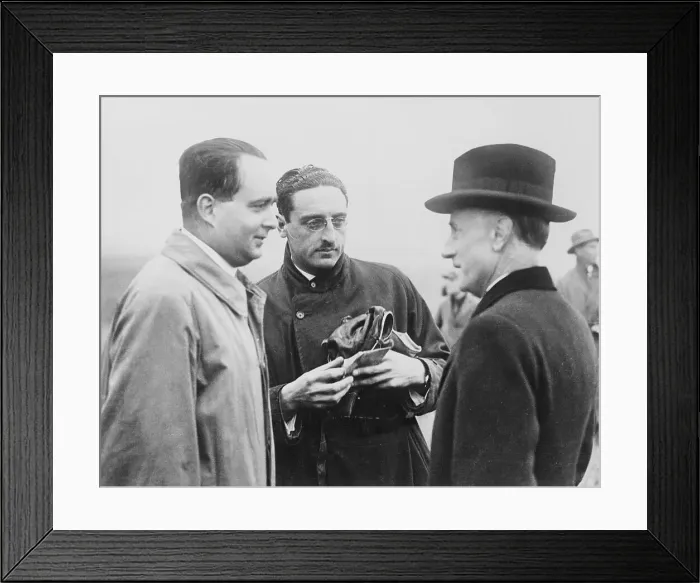 Framed Print : Helicopter Inventor with Test Pilot Framed Print : Helicopter Inventor with Test Pilot