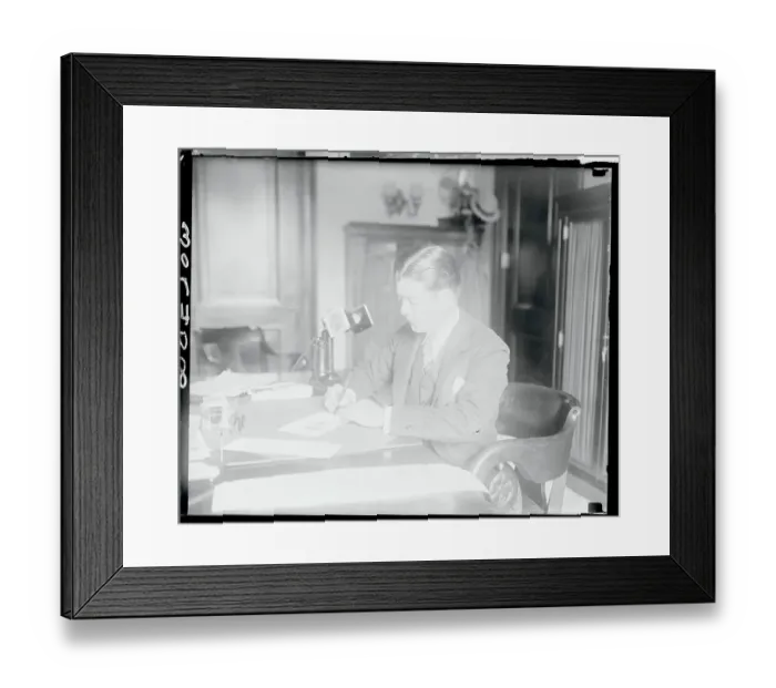 Framed Print : Senator Bob La Follette Writing at His Desk Framed Print : Senator Bob La Follette Writing at His Desk