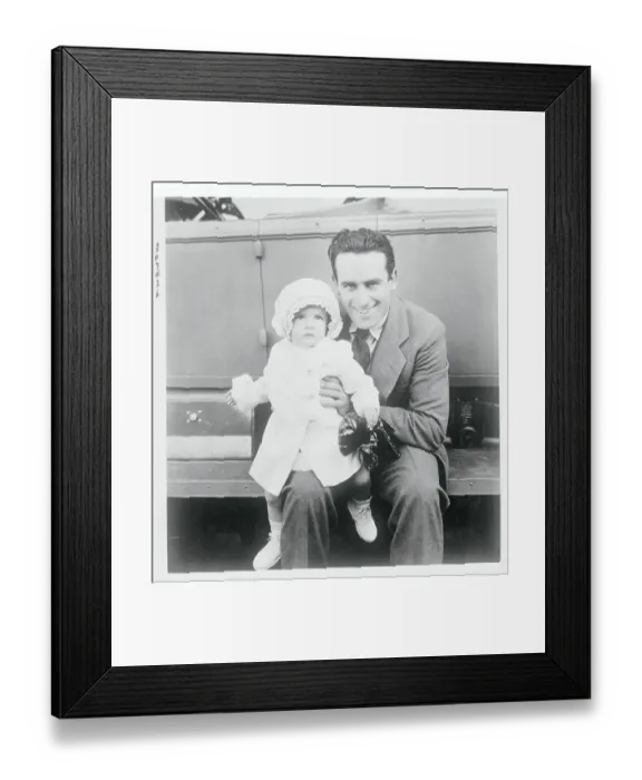 Framed Print : Actor Harold Lloyd Holding His Young Daughter Framed Print : Actor Harold Lloyd Holding His Young Daughter