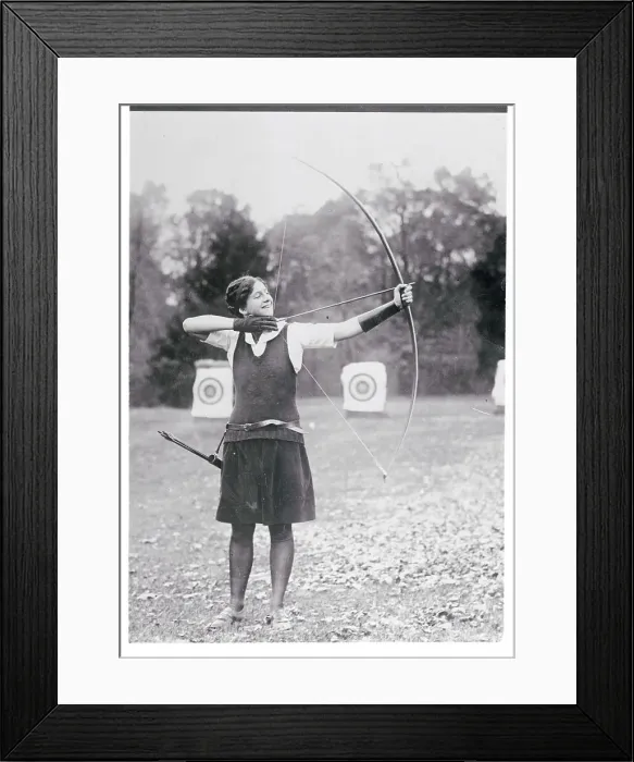 Framed Print : Millicent Pierce with Bow and Arrow Framed Print : Millicent Pierce with Bow and Arrow
