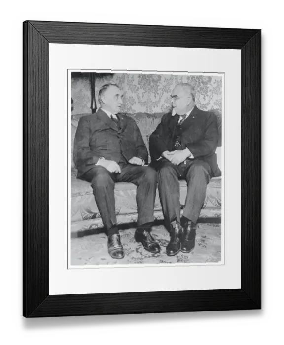 Framed Print : Surgeons Charles Mayo and Rudolph Matas Conversing Together Framed Print : Surgeons Charles Mayo and Rudolph Matas Conversing Together