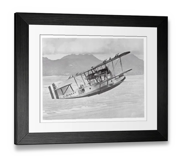 Framed Print : U.S. Navy Airplane Flying Over the Pacific Ocean Framed Print : U.S. Navy Airplane Flying Over the Pacific Ocean