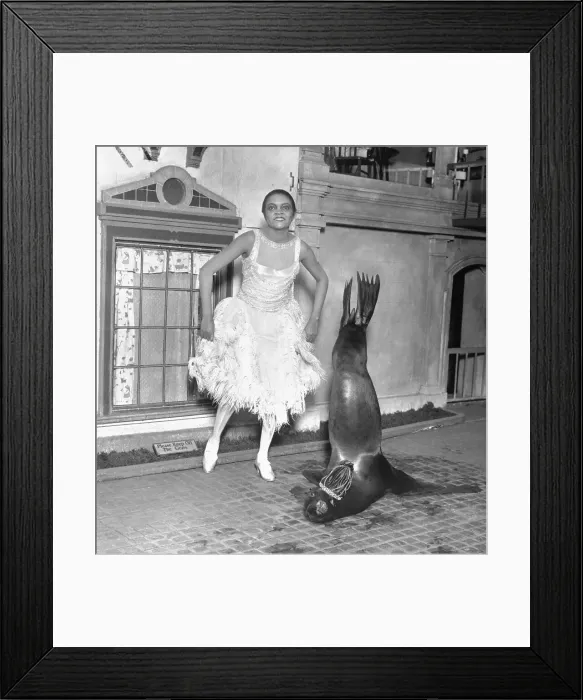 Framed Print : Florence Mills Dancing With Seal Framed Print : Florence Mills Dancing With Seal