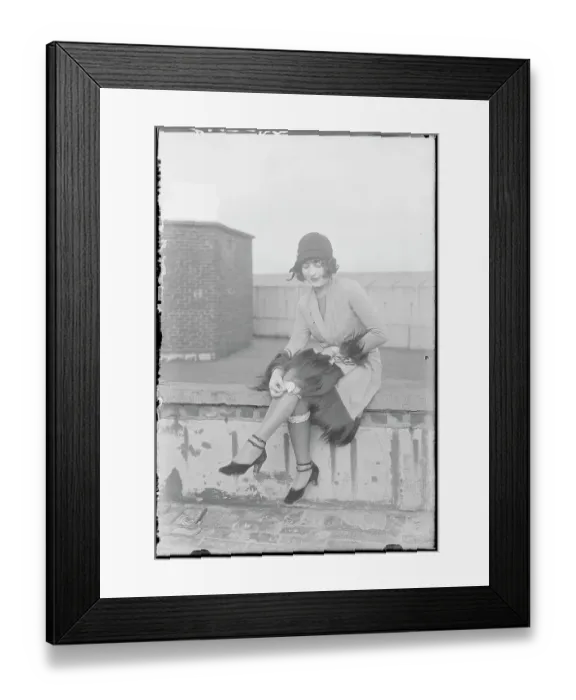 Framed Print : Woman Wearing Garter Bank Framed Print : Woman Wearing Garter Bank