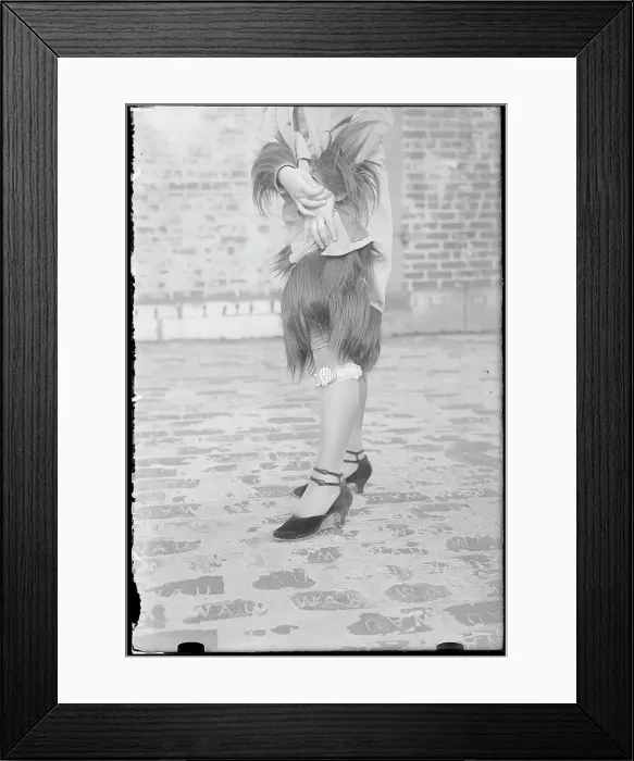 Framed Print : Woman Wearing Garter Bank Framed Print : Woman Wearing Garter Bank