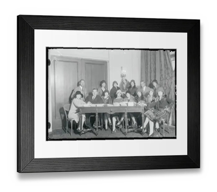 Framed Print : Society Women Meeting For Ball Framed Print : Society Women Meeting For Ball