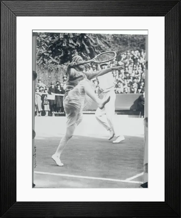 Framed Print : Tennis Player Suzanne Lenglen in Action Play Framed Print : Tennis Player Suzanne Lenglen in Action Play
