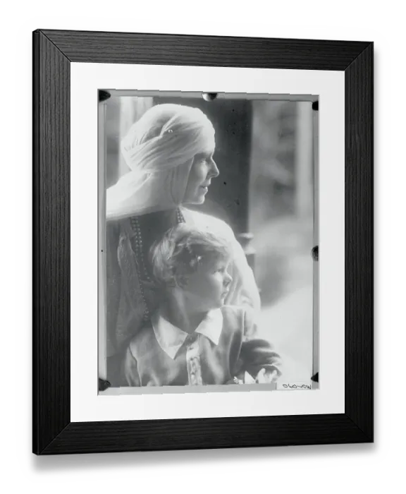 Framed Print : Profile of Queen Marie with Young Prince Michael Framed Print : Profile of Queen Marie with Young Prince Michael