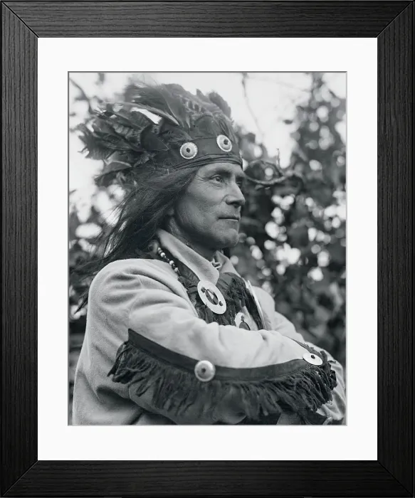 Framed Print : Portrait of Penobscot Indian Louis Solar Framed Print : Portrait of Penobscot Indian Louis Solar