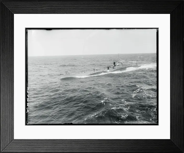 Framed Print : Submarine Rising out of Water Framed Print : Submarine Rising out of Water