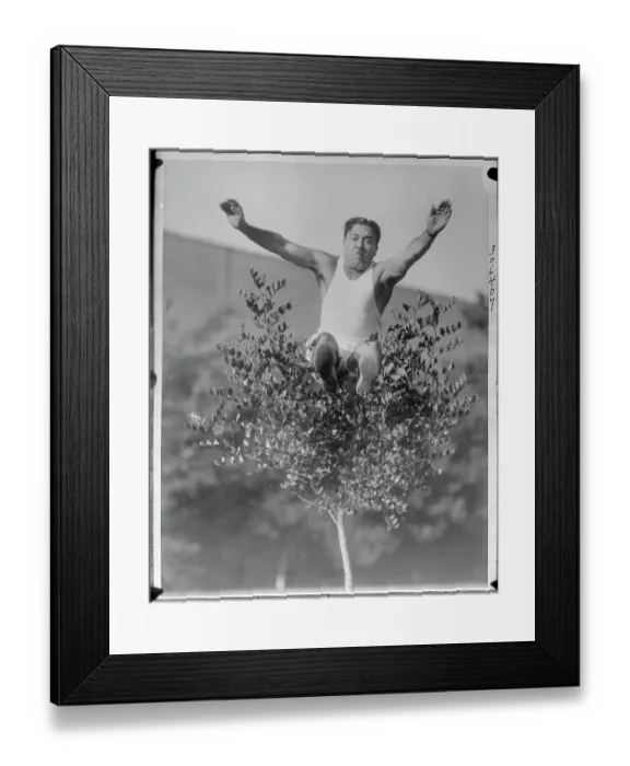 Framed Print : Actor Monte Banks Doing His Morning Exercise Routine Framed Print : Actor Monte Banks Doing His Morning Exercise Routine