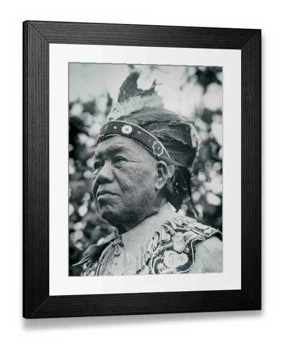 Framed Print : Portrait of Penobscot Indian in Native Attire Framed Print : Portrait of Penobscot Indian in Native Attire