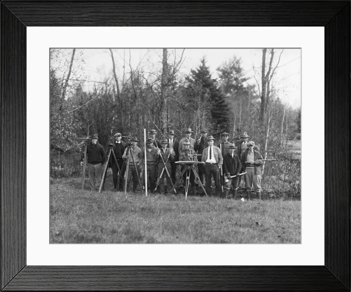 Framed Print : Surveyors Stand with Tools Framed Print : Surveyors Stand with Tools